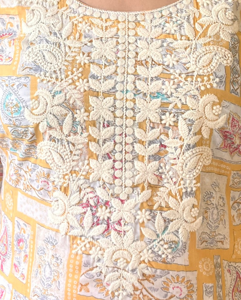 Yellow Chikankari Suit Set