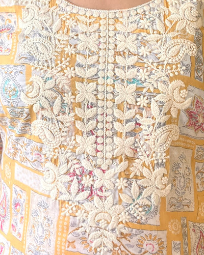 Yellow Chikankari Suit Set
